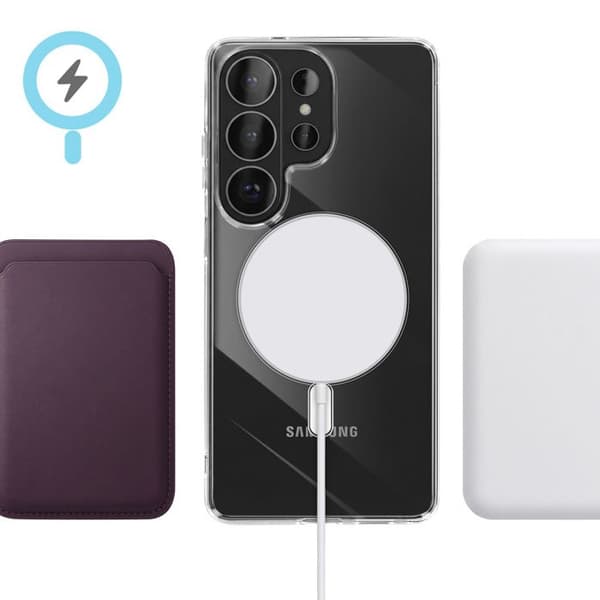 MagSafe-cover til Samsung Galaxy S26 Ultra Essential Design Bimateriale Zanaé Transparent Vit