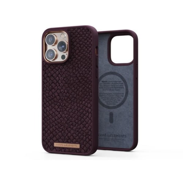 NJORD Purple Salmon Leather iPhone 14 Pro Max MagSafe-fodral Lila