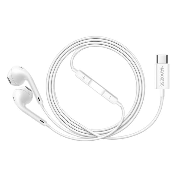 Trådade hörlurar för Honor Magic 6 Lite USB-C med inbyggd mikrofon Mayaxess Vit Vit