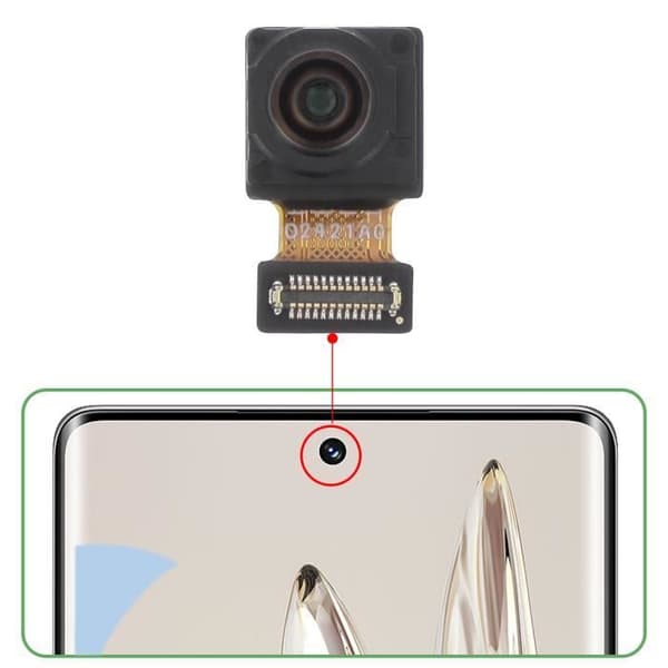Frontkamera - AVIZAR - Honor 70 - 32MP Selfie Sensor - Sort Svart