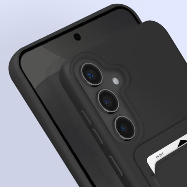 Etui til Samsung Galaxy S24 Kortholder Blød Anti-Fingerprint Sort