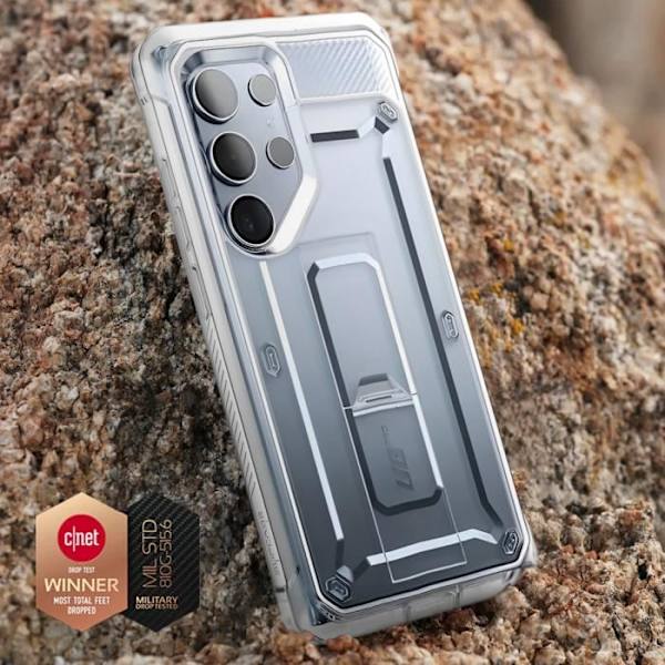 Helkroppsfodral för Samsung Galaxy S24 Ultra Shockproof med Kickstand Supcase Transparent Transparent