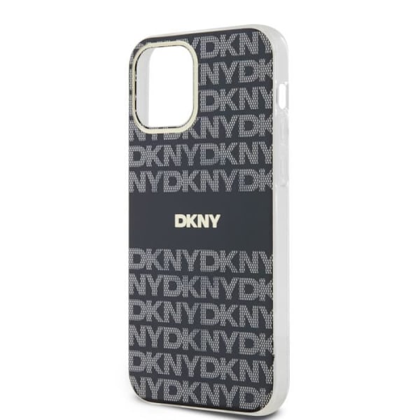 DKNY Mønster Sorte TPU Blød MagSafe Dækning til iPhone 12 / 12 Pro Svart