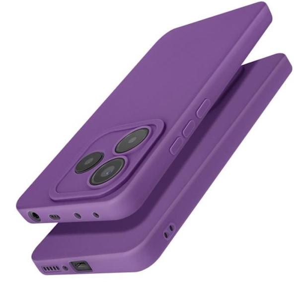 Fodral för Xiaomi Redmi Note 14 5G mjuk silikon skydd för kamerablocket lila Lila