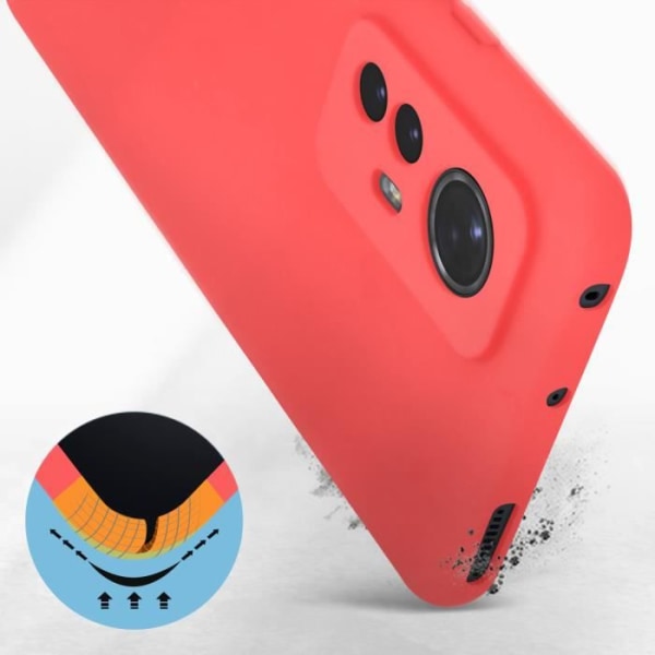 Xiaomi 12 og 12X Semi-stiv Soft-touch Fint fuschia etui