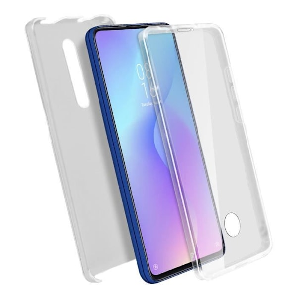 Skyddsskal - AVIZAR - Xiaomi Mi 9T - Heltäckande skydd - Hård och mjuk - Transparent vit Klar vit