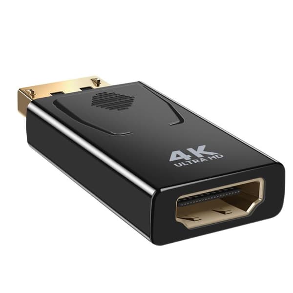 HDMI 4K UHD til DisplayPort Han 4K HD Ultra kompakt LinQ Sort