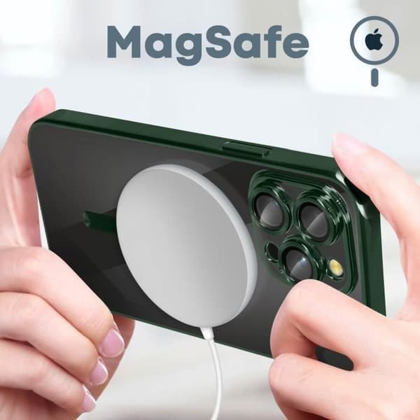 Coque MagSafe - Apple - iPhone 14 Pro Max - Silikone - Grøn - Kromkant Grön