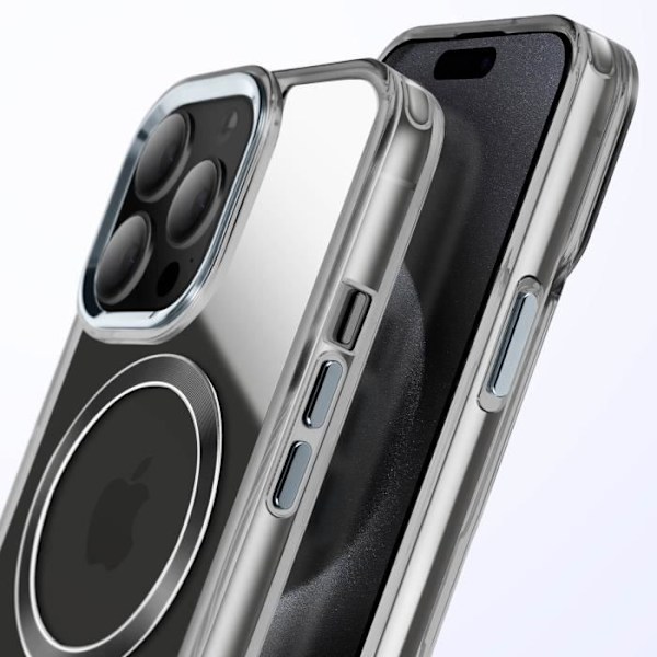 MagSafe-skal för iPhone 15 Pro, baksida i kristall, svart färg Svart