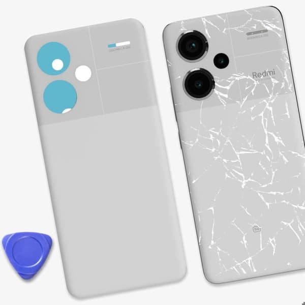 Takakansi - Xiaomi - Redmi Note 13 Pro Plus - Valkoinen - Vaihto - Helppo asennus Vit