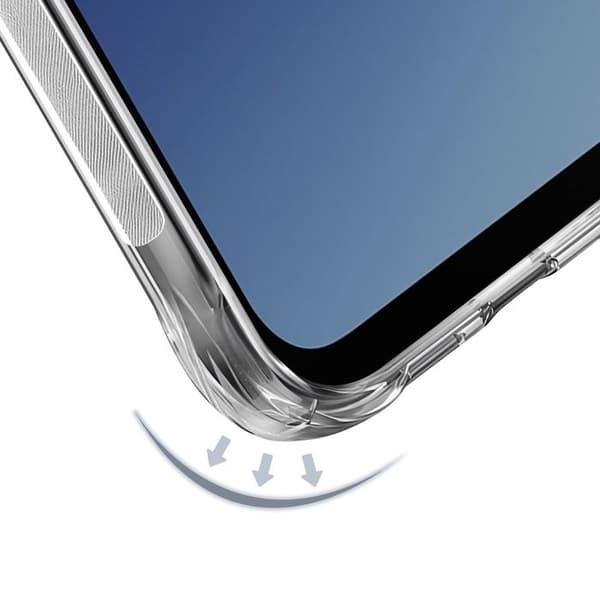 Silicone cover til Redmi A7 Pro med forstærkede hjørner, gennemsigtig Vit