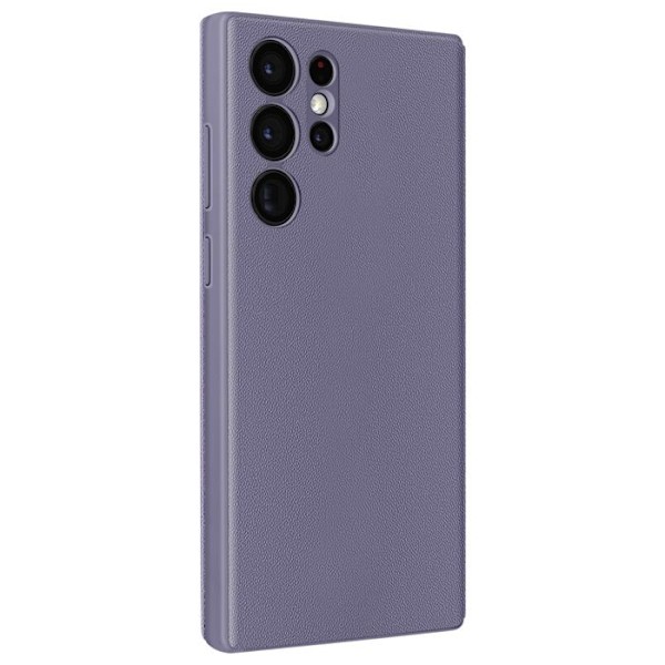 Nahkakuori Galaxy S22 Ultra Näyttöikkuna Korttipidike Laventeli Lila