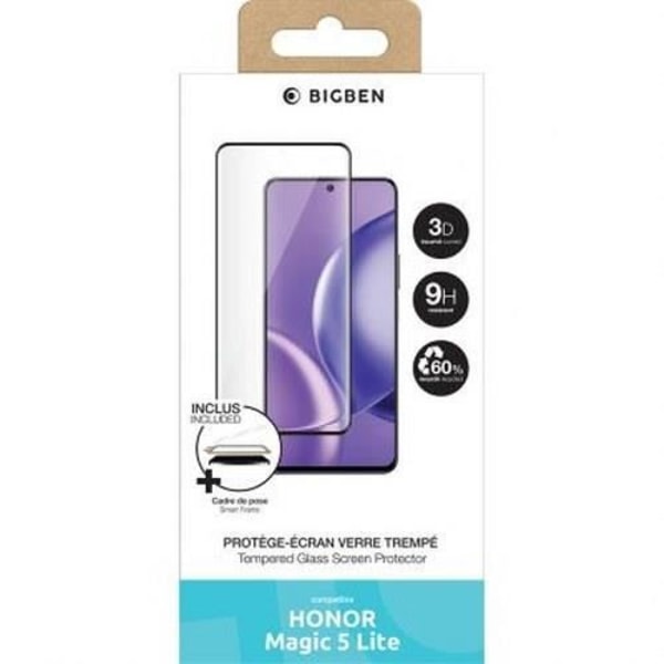 Skærmbeskytter til Honor Magic 5 Lite Oleophobic 3D med SmartFrame™ BIGBEN CONNECTED Transparent Transparent