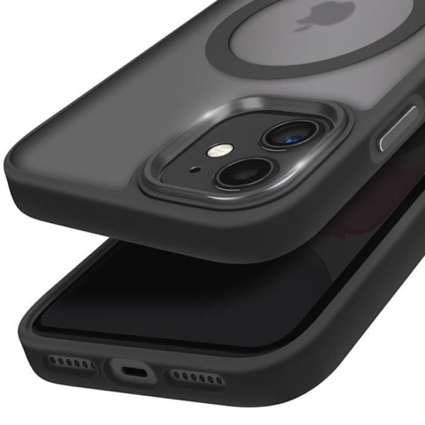 Coque MagSafe til iPhone 11 Mat Frostet Bag Kontur Sort Svart