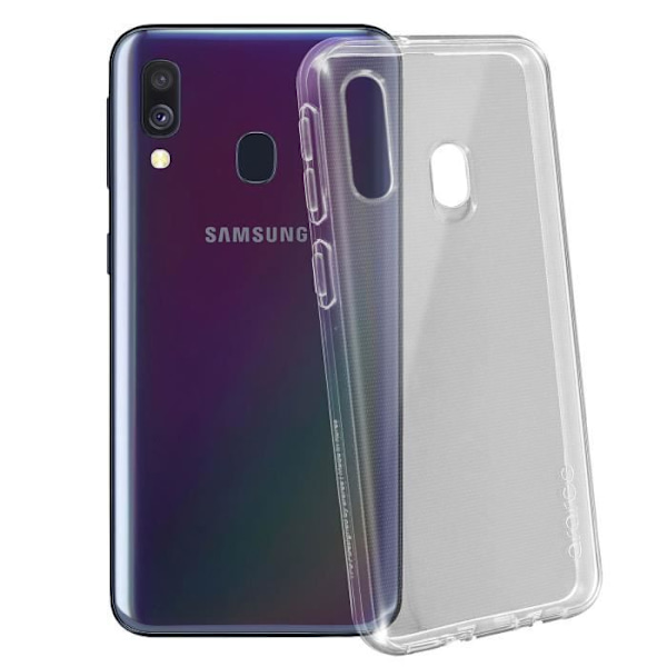 Coque - Samsung - Galaxy A40 - Beskyttelse i blødt stof - Silikone gel - Transparent hvid Klar vit
