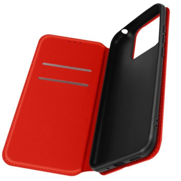 Kansi Xiaomi Redmi 10A Flip Wallet Support Video punainen