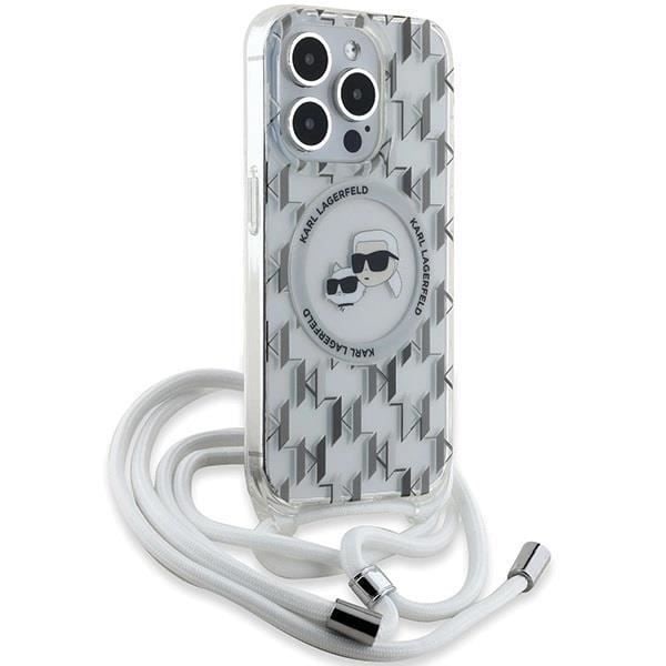 Coque - Karl Lagerfeld - IML Monogram Karl & Choupette - Transparent - MagSafe - iPhone 15 Pro Max Klar