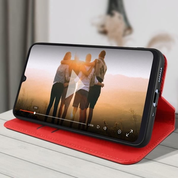 Samsung Galaxy A33 5G kotelo - AVIZAR - Lompakon kansi - Punainen - Täysi suoja - Videotuki Röd