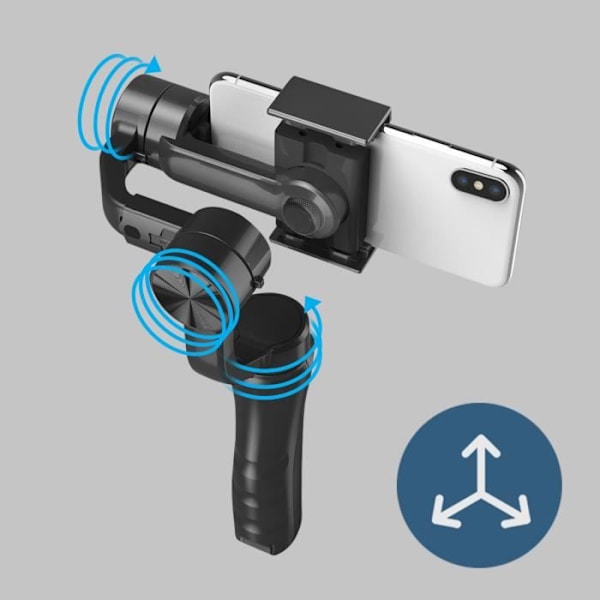 Stabilizer Gimbal Smartphone - Lemonda - F6 - 3 Aksler - Driftstid 6 til 8 timer - Mini-tripod inkluderet