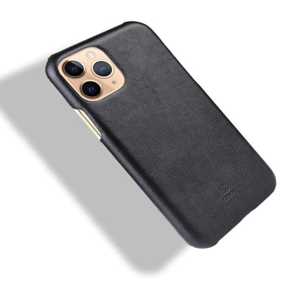 PU-læderetui - Crong - iPhone 11 Pro - Sort - Semi-rigid - Elegant design Sort