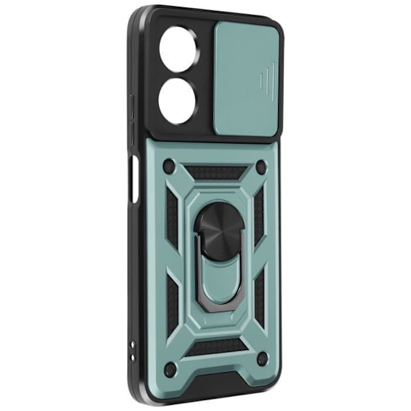 Fodral till Oppo A58 - AVIZAR - Ljusgrön - Skjutbart kameraskydd - Stödring Grön