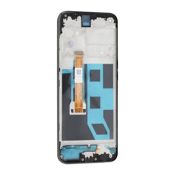LCD-skärm + pekglas för Oppo A53s - AVIZAR - Svart - Härdat glas - Förmonterat på chassi - Android Svart