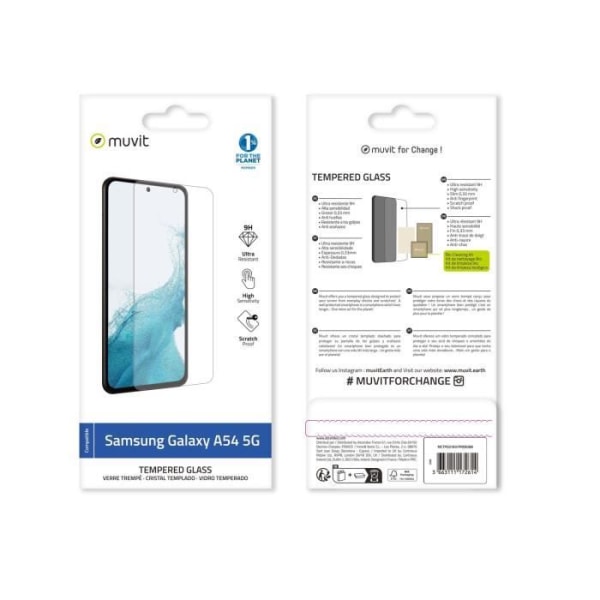 MUVIT FOR CHANGE HÄRDAT GLAS SAMSUNG GALAXY A54 5G Transparent