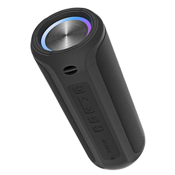 Bluetooth-højttaler 10W Økologisk Vandtæt IPX5 Batteritid 6H LED Akashi Sort Svart