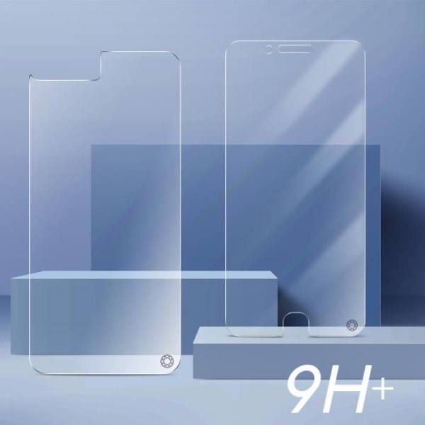 Fram- och bakfilm för iPhone 8 Plus Livstidsgaranti Force Glass Clear Vit