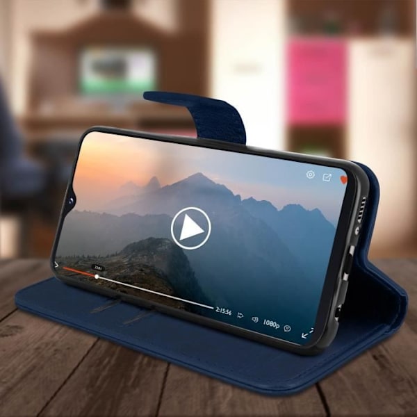 Hus för Samsung Galaxy A20e - AVIZAR - Kortfodral - Silikongel - Nattblå - Mjuk Midnattsblå