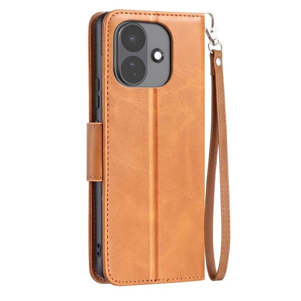 Vintage Pungetui til Redmi Note 17 Pro med Video Støtte og Håndledsrem Camel brun