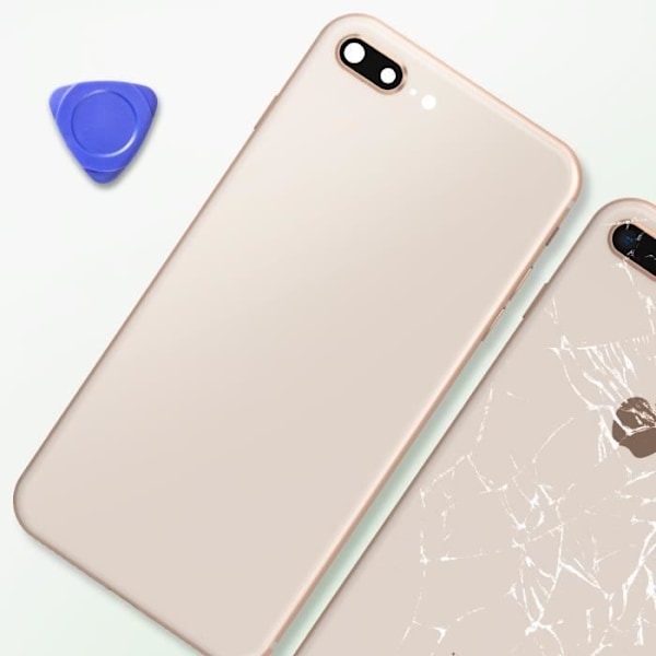 iPhone 8 Plus chassi - AVIZAR - Guld - Snabb och enkel reparation - Återställer original estetik Gul