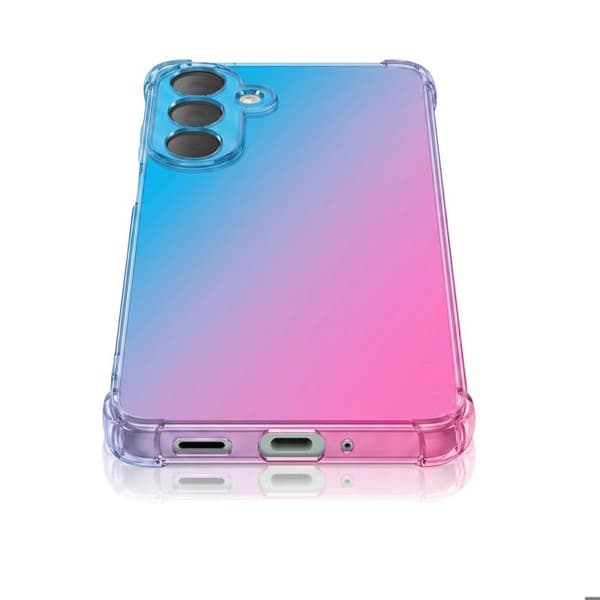 Cover til Galaxy A27 med Forstærkede Hjørner, Translucent Gradient Effekt Blå / Rosa blått och rosa