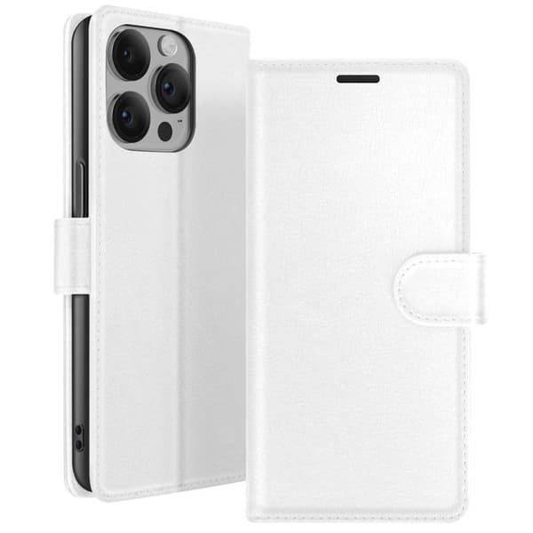 Plånboksetui för iPhone 14 Pro med stöd och magnetflik Zanaé Vit Vit