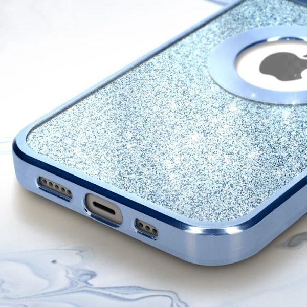 Blå glitter fodral för iPhone 14