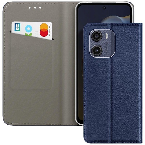 Etui til Motorola Moto E15 / G05 Klap Portefølje Magnetisk Stand Blå Nat Blå