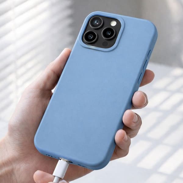 Skyddsfodral för iPhone 15 Pro Modell SolidX Stötsäker Trådlös Laddning Kompatibel Rhinoshield Blå Blå
