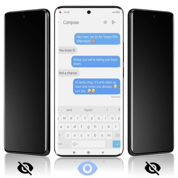 Hærdet Glas til Xiaomi Redmi Note 14 Pro og Pro Plus Anti-spion iMak Sort Svart