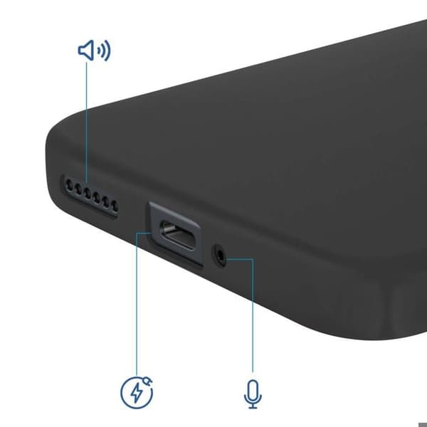Coque Soft-Touch til Xiaomi 15T Pro i Sort Anti-Skrid Silikone Svart