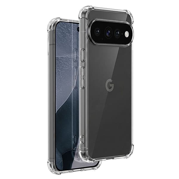 Silicone cover til Google Pixel 11 Pro XL med forstærkede hjørner, gennemsigtig Vit
