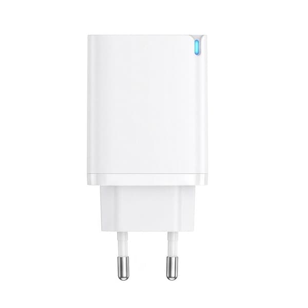 Laddare 45W för Smartphone / PC GaN-teknologi Dubbel USB-C Akashi Vit Vit