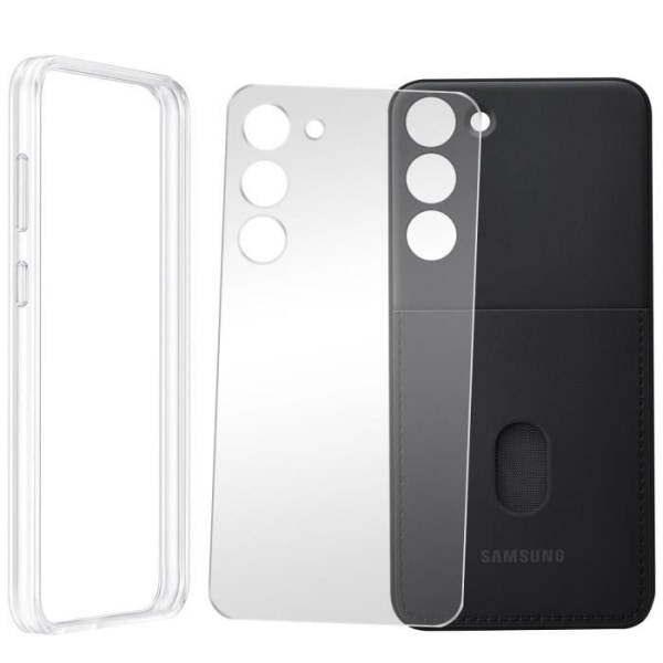 Fodral till Galaxy S23 Plus utbytbar baksida Originalkorthållare Svart