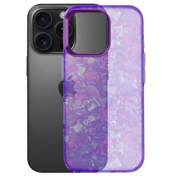 Cover til iPhone 16 Pro Max - AVIZAR - Tutti Frutti Violet - Stødsikker blød - Forhøjede kanter Lila