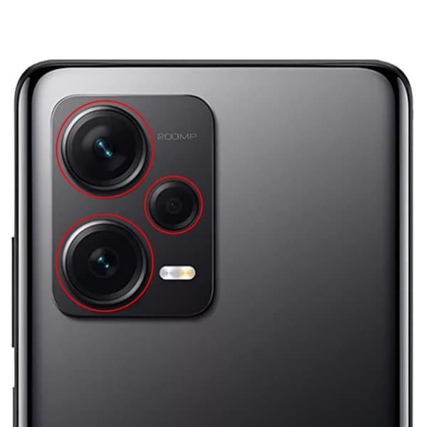 Bakre kameraobjektiv för Xiaomi Redmi Note 12 Pro Plus 5G Svart Svart