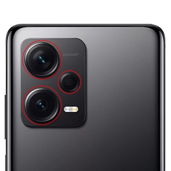 Takakameran linssi Xiaomi Redmi Note 12 Pro Plus 5G Black -puhelimelle Svart