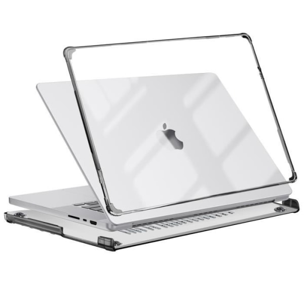 Helt fodral för MacBook Pro 14 2023 - SUPCASE - Stötsäkert - Transparent Svart Svart