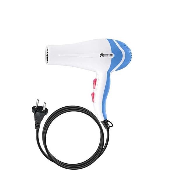 Effektiv Hårtørrer 1000W med Koncentrator Dyse og DC Motor Hvid / Blå Vit