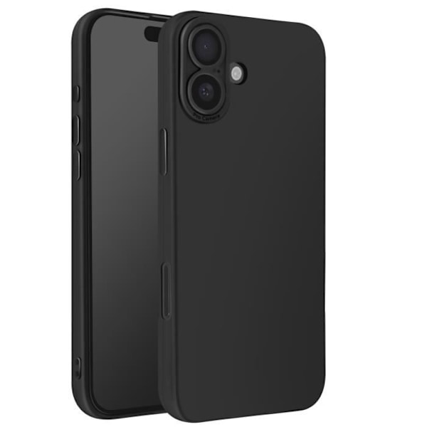 Silikonfölja för iPhone 16 Plus, Tun design, Lätt, Svart Svart
