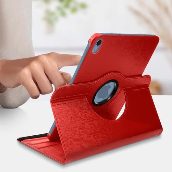 Cover til iPad 10,9 2022 - AVIZAR - 360° roterende støtte - Rød - Fuld beskyttelse Röd