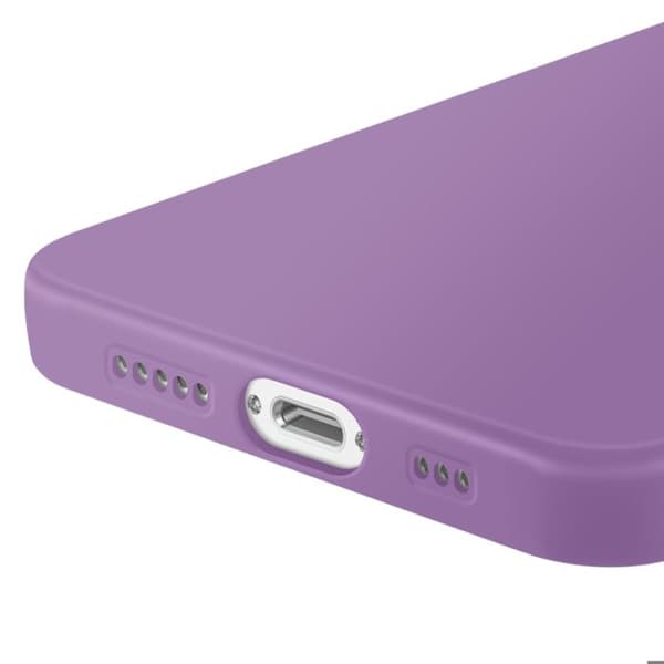 Silicone cover til iPhone 17 med forhøjet kamerabeskyttelse i lilla Violett